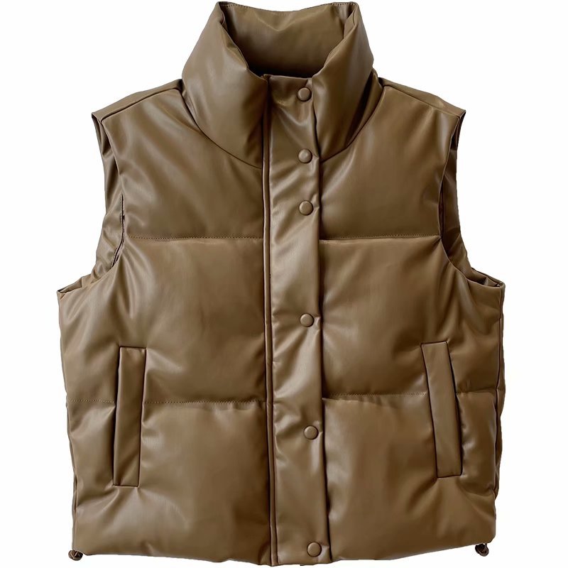 Colete de couro real feminino  - Wool Coat Peacoat avaliação e preço