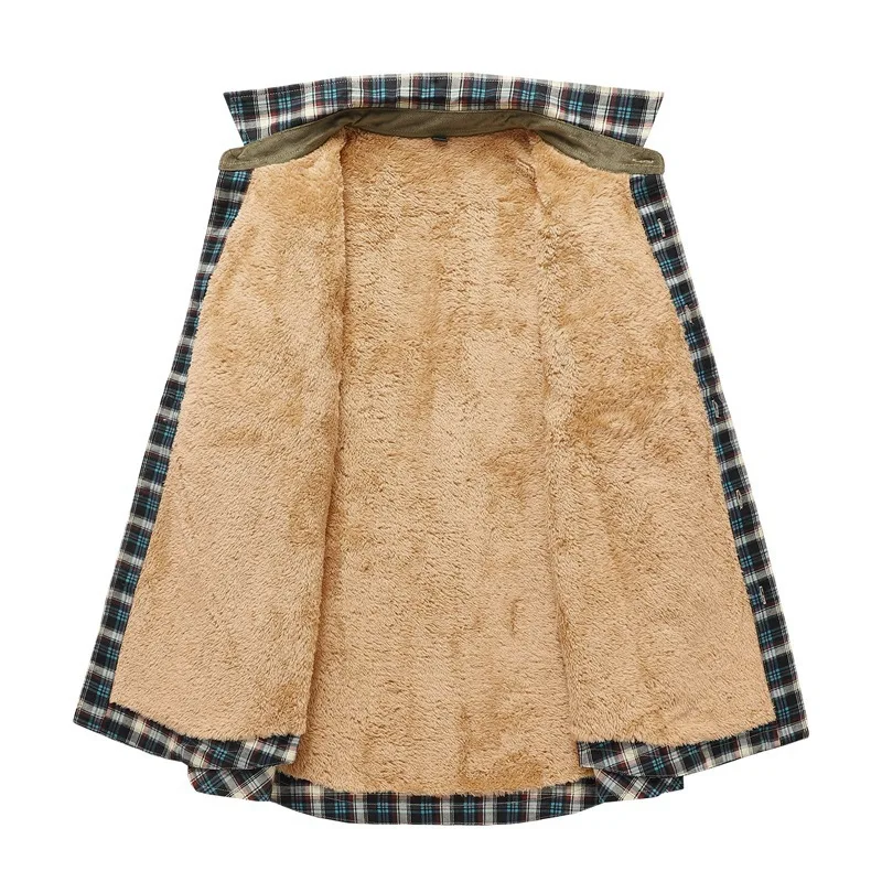 Homens inverno camisas casuais - Flannel Shirt Lined avaliação e preço